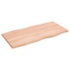 vidaXL Table Top, Light Brown 39.4"x19.7"x0.8" Treated Solid Wood Oak Live Edge - 4 of 4