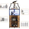 TROPOW Corner Bar Rack Cabinet with Detachable Wine Rack, Bar Cabinet with Glass Holder, Small Sideboard and Buffet Cabinet with Mesh Door - 2 of 4