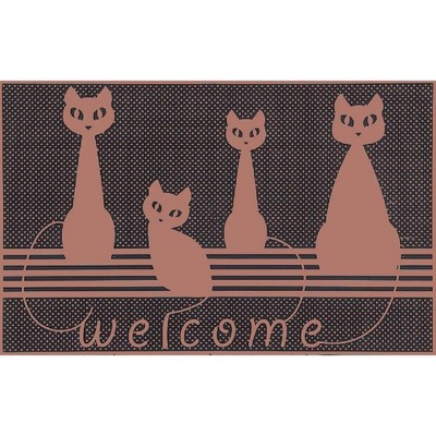 J&v Textiles Original Durable Rubber Door Mat, 18x28, Heavy Duty