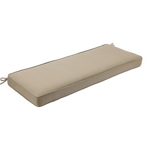 Aoodor 46x18 Inch Outdoor Bench Cushion, Olefin Fabric Patio Furniture Cushions with Removable Cover and Adjustable Straps for Swing Sofa Settee - 1 of 4