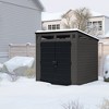 Suncast Modern Outdoor Storage Shed, 200 cu. ft. Peppercorn Resin Plastic Shed for Lawn Mower, Bikes, Utility Tools, Patio, & Yard. Weatherproof & - 3 of 4