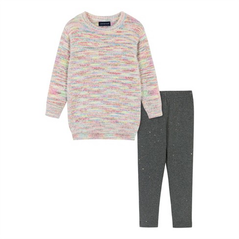 Pink sweater outlet and leggings set