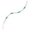 Silpada 'Good Values' Sterling Silver Apatite and Hematite Beaded Bracelet, 7" + 1" - 2 of 4