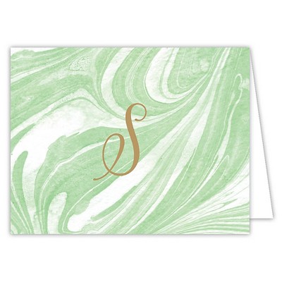 10ct Marble Folded Notes Monogram S