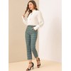 INSPIRE CHIC Women's High Waist Elastic Back Two Slant Pockets Office Work Ankle Pants - 4 of 4