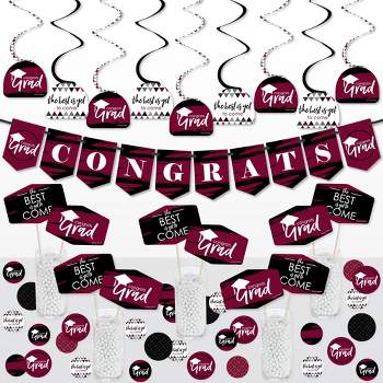 Big Dot of Happiness Maroon Grad Best is Yet to Come Party Tissue Decor  Paper Fans 9 Ct, 9 Count - Kroger