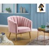 31" Colla Accent Chair Blush Pink Velvet/Gold Finish - Acme Furniture: Tufted, Leather Upholstery, Wood Frame - 4 of 4