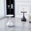 MAYEERTY White Metal Side Table, Small Sofa Table, Small Iron table, Nightstand for Living Room - 3 of 4