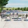 ELJGET 4 PCS Outdoor Patio Furniture with Coffee Table Set, Metal Patio Conversation Sets with Washable & High-Resiliency Sponge Cushions - 2 of 4