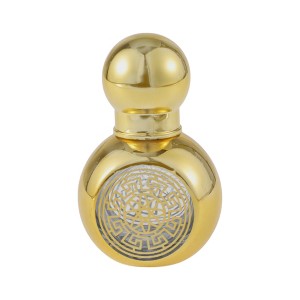 Unique Bargains Elegant Perfume Bottles for Bathroom 0.4oz Gold Tone 1 Pc - 1 of 4