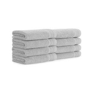 Aston & Arden Anatolia Washcloths (8 Pack), 13x13, 600 GSM, Linen-Inspired Baratta Dobby, Combed Cotton, Solid - 1 of 4