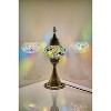 Kafthan 16 in. Handmade Elite Multicolor Little Star Mosaic Glass Table Lamp with Brass Color Metal Base - image 2 of 2