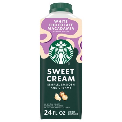 Starbucks Sweet Cream White Chocolate Macadamia Dairy Creamer - 24 fl oz: No Artificial Flavors, No High Fructose Corn Syrup, No Artificial Colors