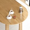 Lirago 30"H Oval Wood Double Pedestal Dining Table Seats 6, 67*33.5 Natural - 4 of 4