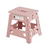 VECELO Folding Step Stool 11/13 in. Non-Slip Surface Portable Foldable 1 Step Stool with Carry Handle, Heavy Duty Stool Blue/Black/Pink/Khaki - 2 of 4