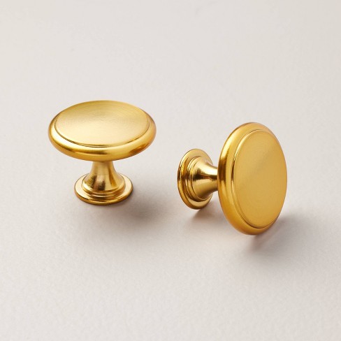 Classic Cabinet Knobs Brass Plated (set Of 2) - Hearth & Hand™ With  Magnolia : Target