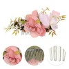 Unique Bargains Women's Lightweight Simulated Flowers Hair Clip Comb 1 Pc - 3 of 4