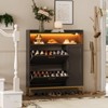 Narrow Shoe Rack, Freestanding Shoe Storage Cabinet with Adjustable Shelf - 4 of 4