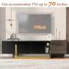 Airsurfer 66.7'' Light TV Stand for TVs up to 70 Inches, Modern TV Cabinet with Metal Legs,1 Drawer,2 Cabinets and Adjustable Shelves for Living room - 3 of 4