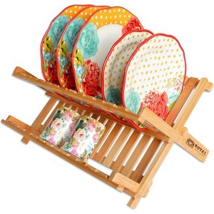 Royal Craft Wood Bamboo 2 Tier Dish Drying Rack - 1 of 4