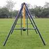 Okak Swing Set with 2 Swing and Heavy-Duty Metal Frame, Comfortable U-shaped Curve Outdoor Swing, Durable Kids Swing for Backyard - 2 of 4