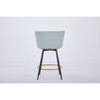 DOMETOUR Velvet Bar Stools Set of 2 Counter Height Swivel Upholstered Barstools with Backs and Metal Legs - 4 of 4