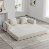 KTMBDW Sleeper Sofa Bed, Corduroy Folding Mattress Couch with Fixed-Shape Frame, Floor Sofa Lounge Couch for Living Room Bedroom - 2 of 4