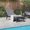 vidaXL Sun Lounger with Cushion - Adjustable Backrest, Lightweight Anthracite Outdoor Chaise Lounge Chair - 3 of 4