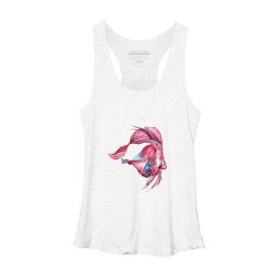 Women's Design By Humans Betta Fish By GisaPizzatto Racerback Tank Top