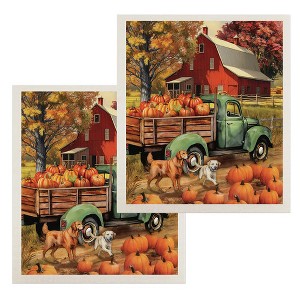 Briarwood Lane Autumn Farm Swedish Dishcloth (2-pack) - 1 of 4