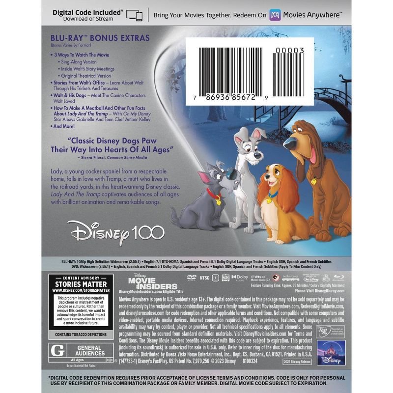 Lady and the Tramp Signature Collection (Blu-ray + DVD + Digital), 2 of 3