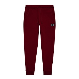 Dalix Butterfly Embroidered Jogger Pant Soft Fleece Relaxed Fit Lounge Womens - 1 of 4