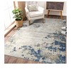 Gray-2*6 feet  Modern Abstract Living Room Rug Machine Washable Soft Carpet Non Slip Non Shedding Ultra Thin Pet Friendly Soft Indoor Foldable Floor - 3 of 4