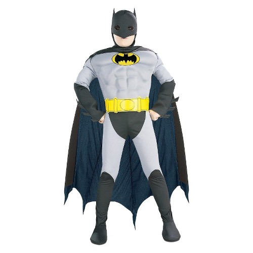 Halloween DC Comics Boys' Batman Classic Muscle Chest Costume M(8-10), Boy's, Size: Medium(8-10)