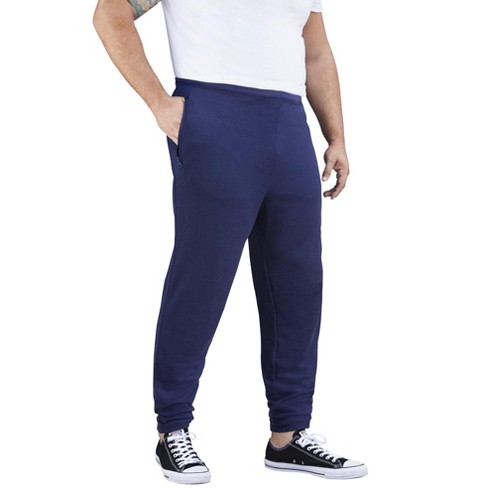 KingSize Men's Big & Tall Jersey Jogger Pants - Big - 6XL, Navy Blue