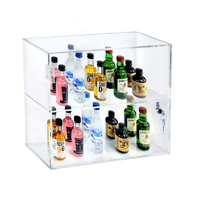 Clear Acrylic Locking Countertop Display Case with Shelf