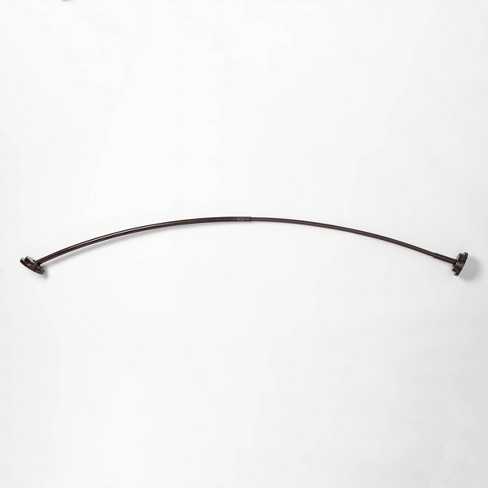 72 Curved Steel Shower Curtain Rod Tension Or Permanent Mount