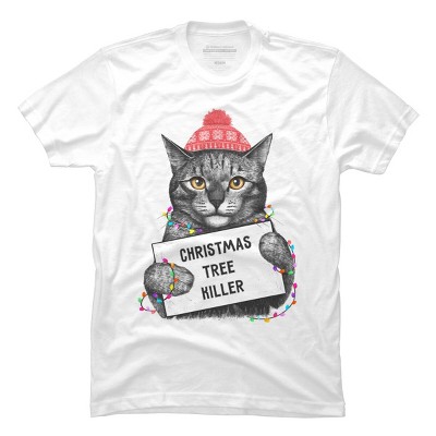 Men's Design By Humans Christmas tree killer By kodamorkovkart T-Shirt