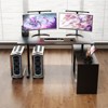 Famapy Gaming Height-Adjustable Desk with Storage & Electric Lift Top,Reversible Left-Right Study/Computer Desk,Sit-Stand Gaming Workstation - 2 of 4