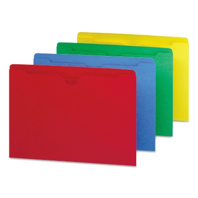 Smead Colored File Jackets w/Reinforced 2-Ply Tab Letter Assorted 100/Box 75613