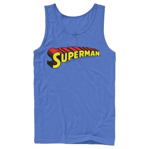 Men's Superman Classic Text Logo Tank Top - 1 of 3