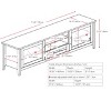 Jackson Extra Wide TV Stand for TVs up to 80" Black - CorLiving: Entertainment Center with Storage, Cable Management - 4 of 4