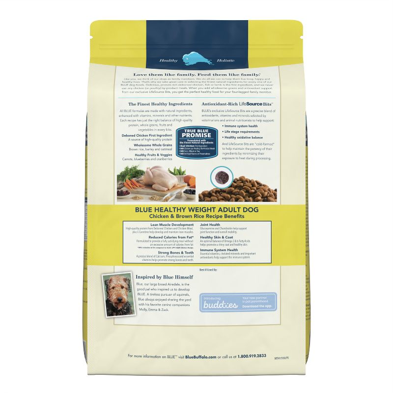 Blue Buffalo Life Protection Formula Natural Adult Healthy Weight Dry Dog Food Chicken and Brown Rice, 6 of 12