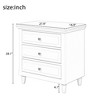 Modern Night Stand with 3 Drawer Large Storage Space, Multifunctional End Table Bedside Table, Bedroom Furniture - 2 of 4