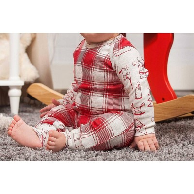 Girl Baby Unisex Plaid Holiday Romper - Tesa Babe