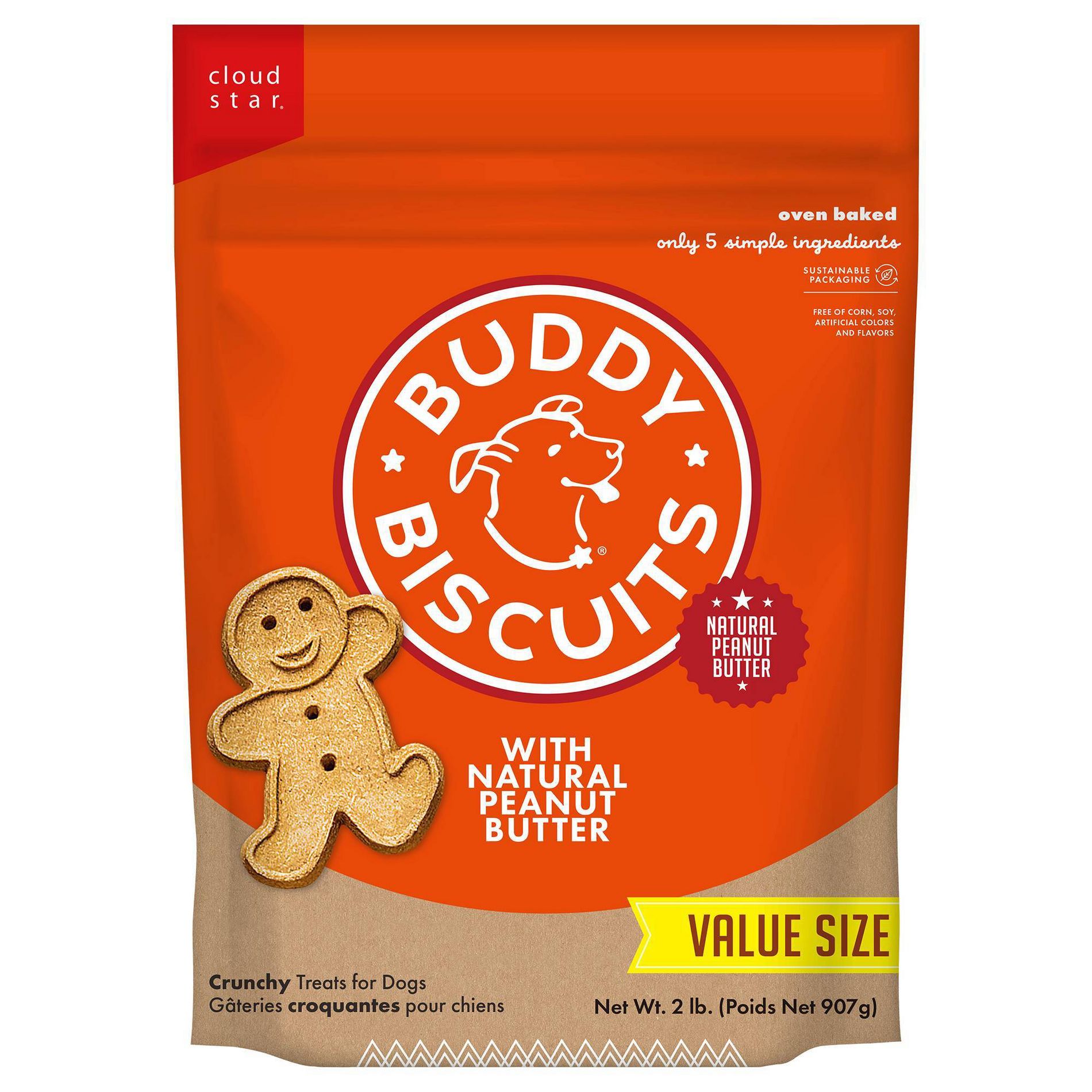Buddy Biscuits Oven Baked Crunchy Peanut Butter Dog Treats
