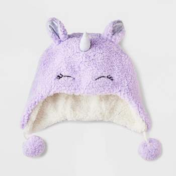 Girls' Unicorn Trapper Hat - Cat & Jack™ Purple
