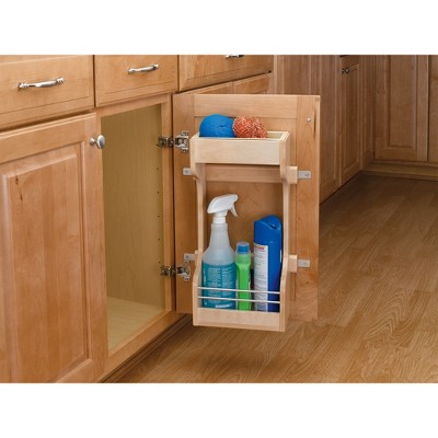 Rev-A-Shelf Dual Shelf Under Sink Organizer for Kitchen and Bathroom Cabinets, 42" Sink Base Vanity Storage, Inside Door Mount, Maple Wood, 4SBSU-21 — фото 2