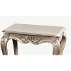 Sapphtopaz Traditional End Table with Carved Design Square Coffee Table with Curved Shape Legs Wood Side Table for Living Room, Bedroom - 2 of 4