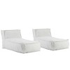 Light Gray Outdoor Bean Bag Lounge Chair,Armless Lounger with Shredded Foam Fill,Oversized Sofa-Style Bean Bag for Balcony Poolside-Coolbibila - 2 of 4